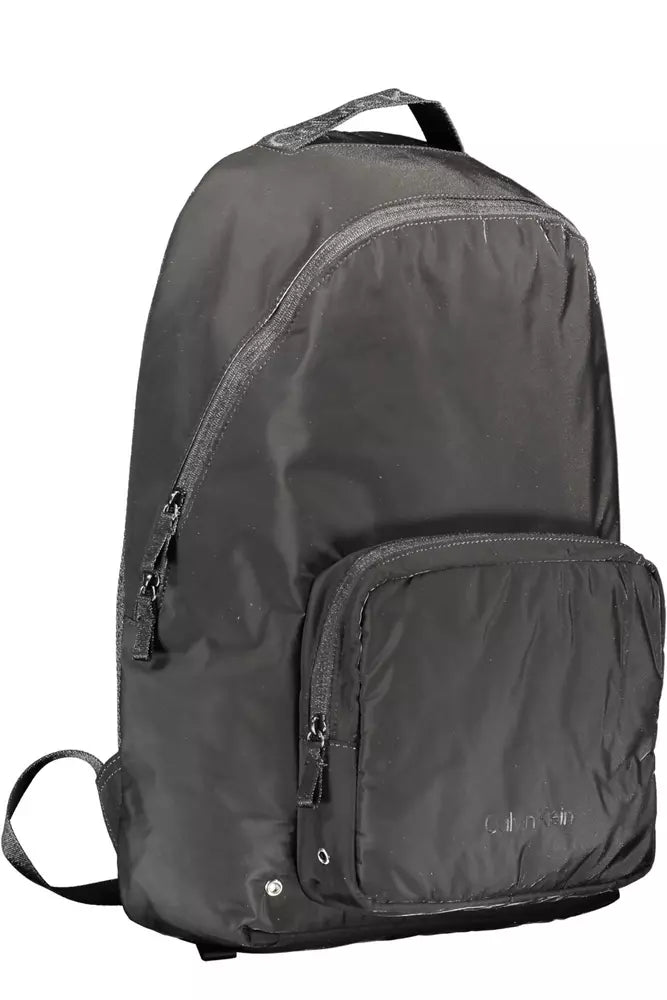 Black Polyester Men Backpack - GLAMHUB BOUTIQUE 