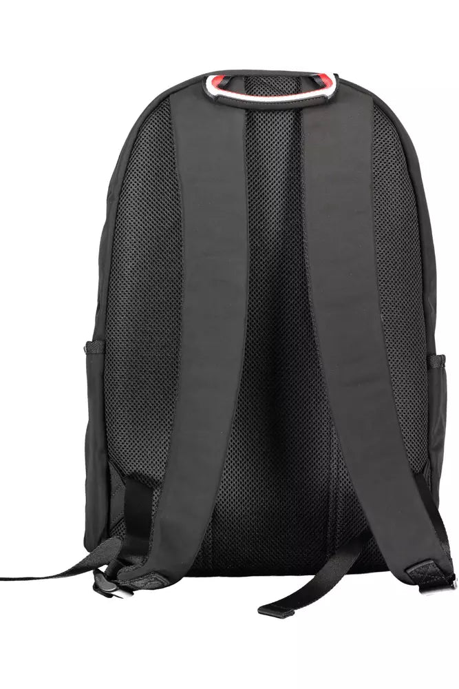 Black Polyester Men Backpack - GLAMHUB BOUTIQUE 