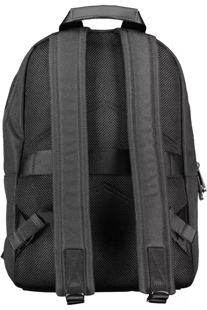 Black Polyester Men Backpack - GLAMHUB BOUTIQUE 