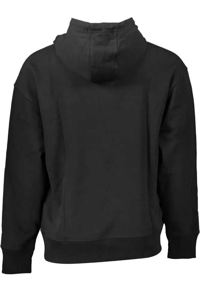 Black Cotton Men Sweater - GLAMHUB BOUTIQUE 