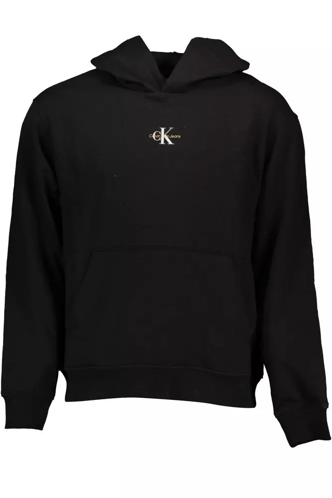 Black Cotton Men Sweatshirt - GLAMHUB BOUTIQUE 