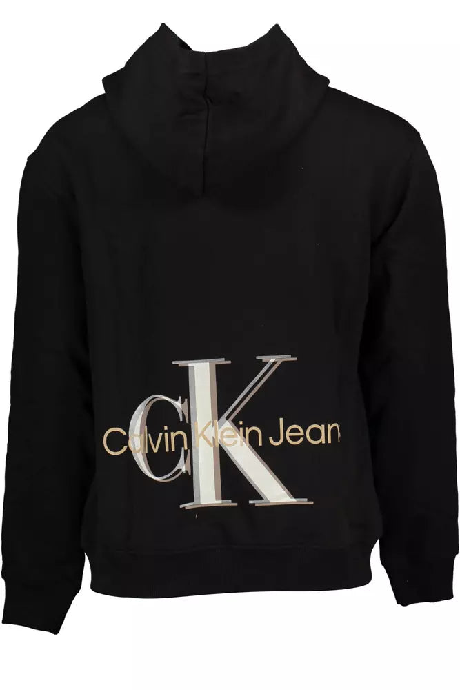 Black Cotton Men Sweatshirt - GLAMHUB BOUTIQUE 