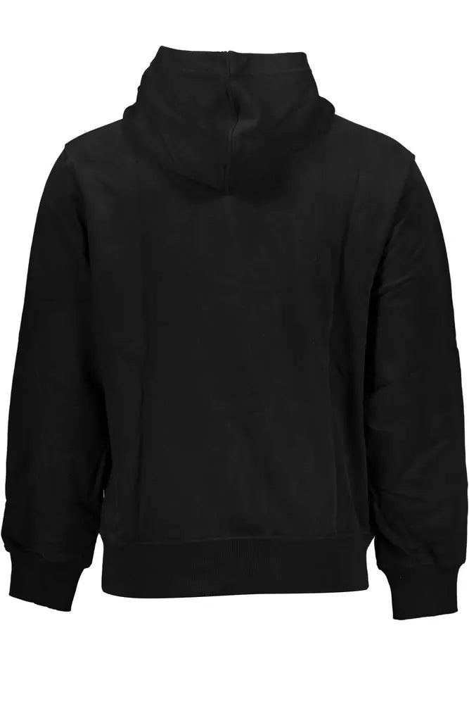 Black Cotton Men Sweater - GLAMHUB BOUTIQUE 