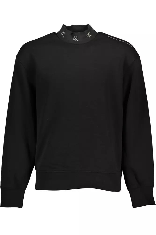 Black Cotton Men Sweater - GLAMHUB BOUTIQUE 