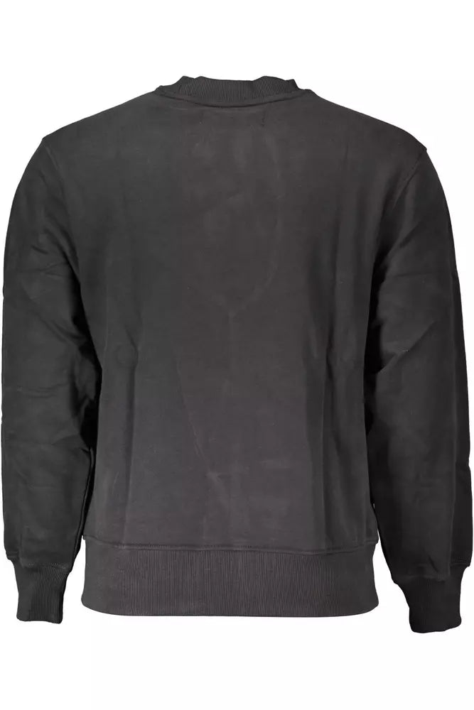 Black Cotton Men Sweater - GLAMHUB BOUTIQUE 