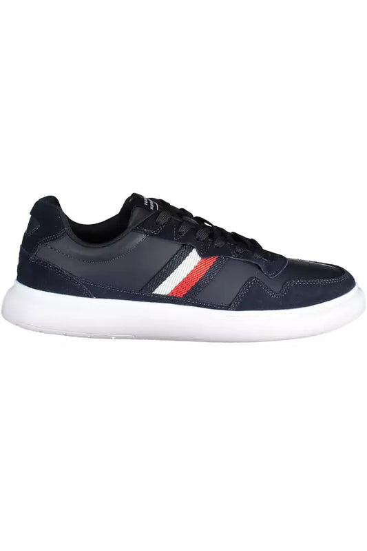 Blue Leather Men Sneaker - GLAMHUB BOUTIQUE 