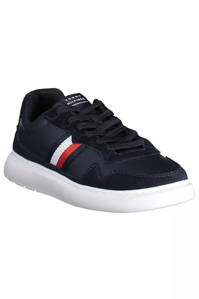 Blue Leather Men Sneaker - GLAMHUB BOUTIQUE 