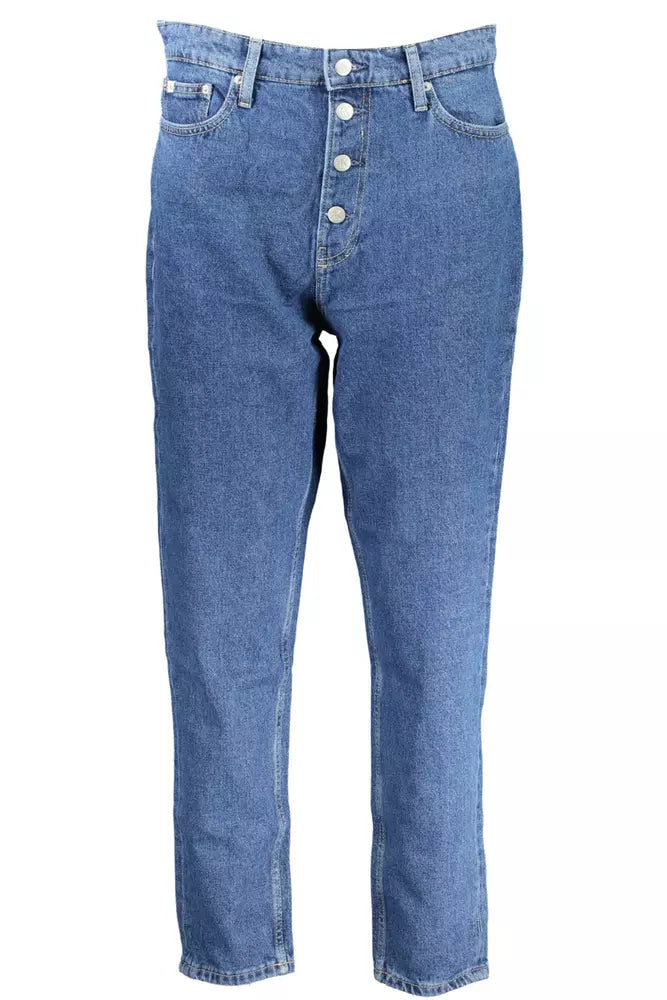 Blue Cotton Women Jeans - GLAMHUB BOUTIQUE 