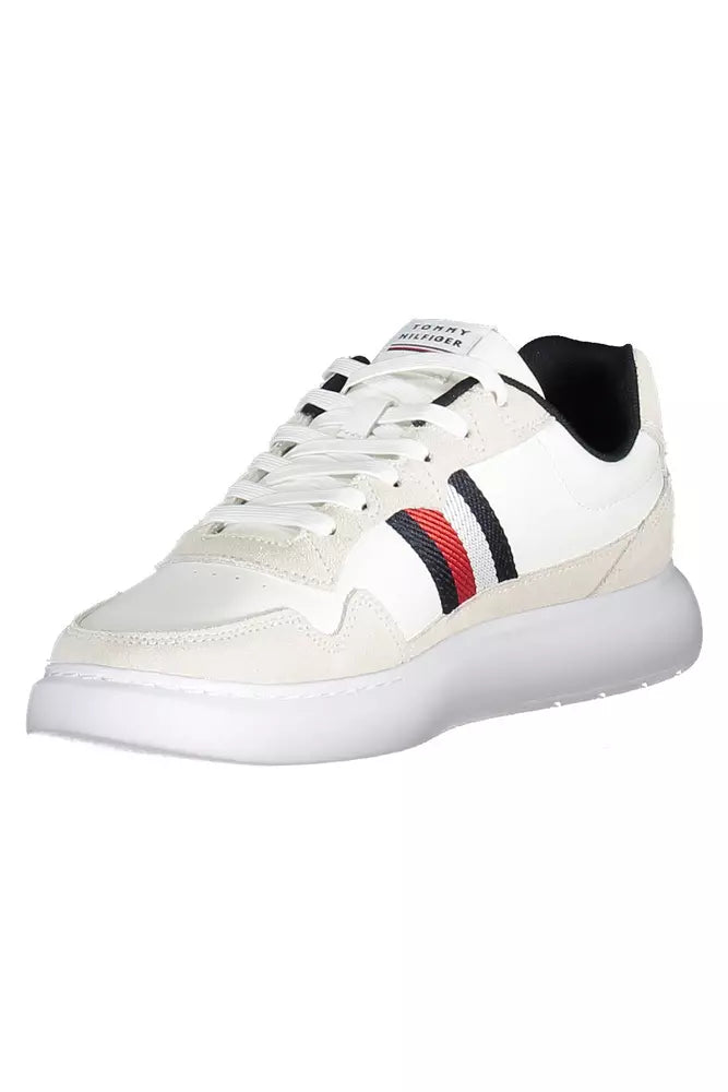 White Leather Men Sneaker - GLAMHUB BOUTIQUE 