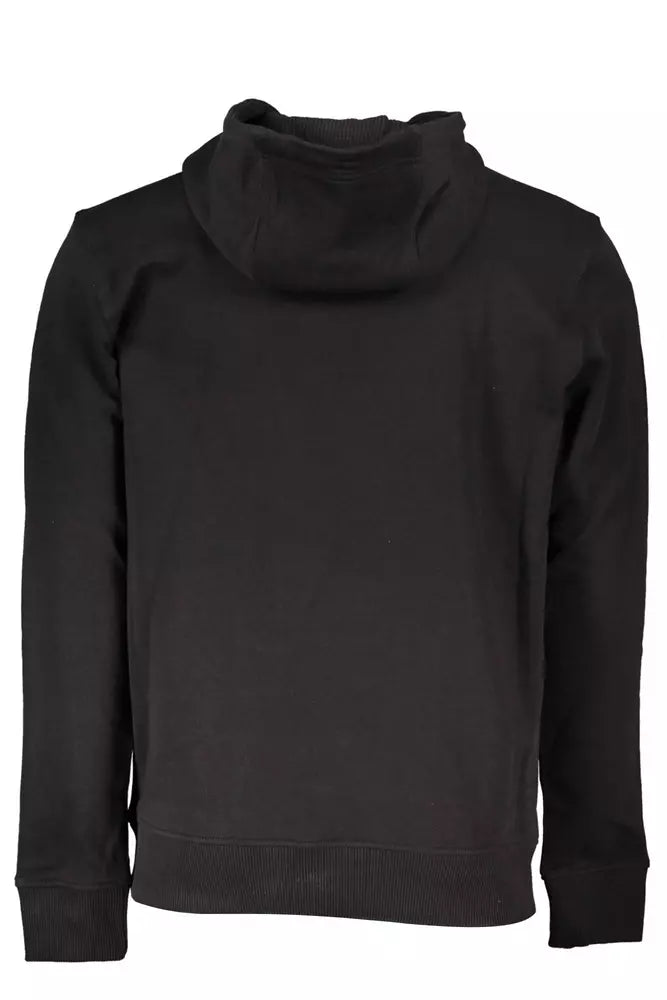 Black Cotton Men Sweater - GLAMHUB BOUTIQUE 