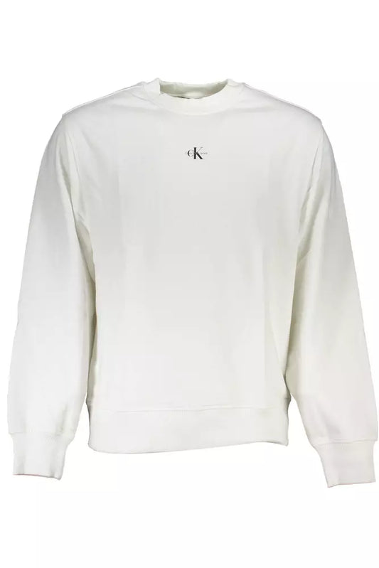 White Cotton Men Sweater - GLAMHUB BOUTIQUE 