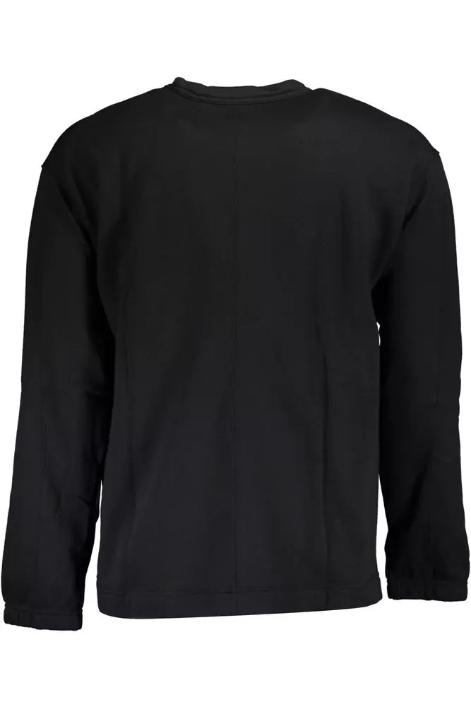 Black Cotton Men Sweater - GLAMHUB BOUTIQUE 