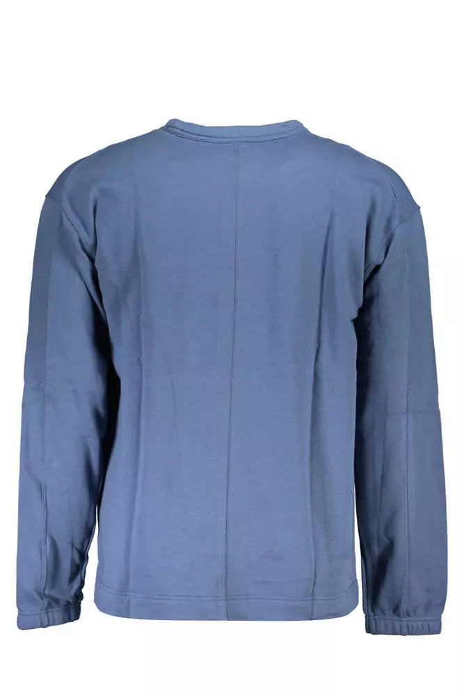 Blue Cotton Men Sweater - GLAMHUB BOUTIQUE 