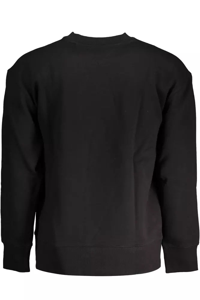 Black Cotton Men Sweater - GLAMHUB BOUTIQUE 