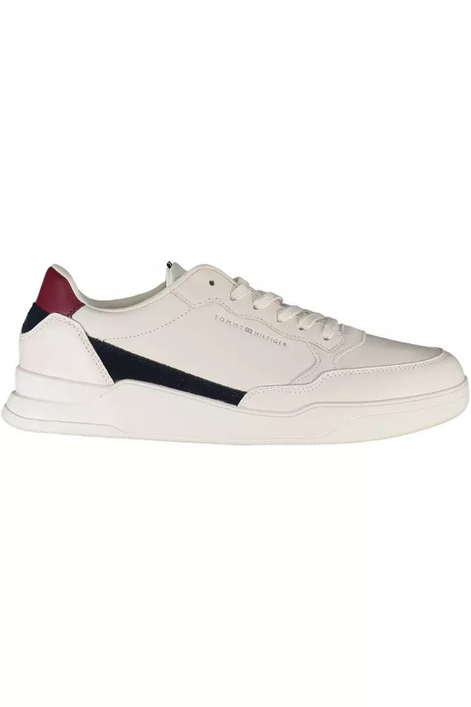 White Leather Men Sneaker - GLAMHUB BOUTIQUE 