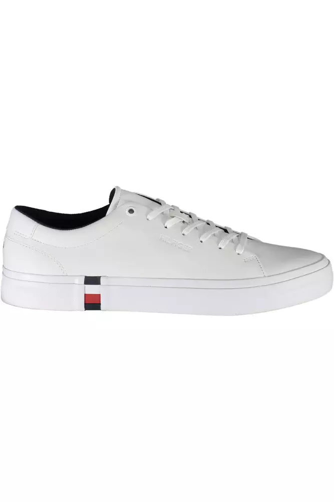 White Leather Men Sneaker - GLAMHUB BOUTIQUE 