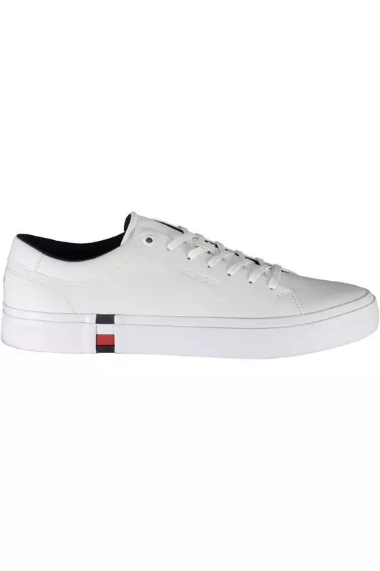 White Leather Men Sneaker - GLAMHUB BOUTIQUE 