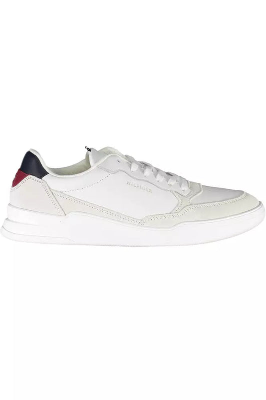 White Leather Men Sneaker - GLAMHUB BOUTIQUE 