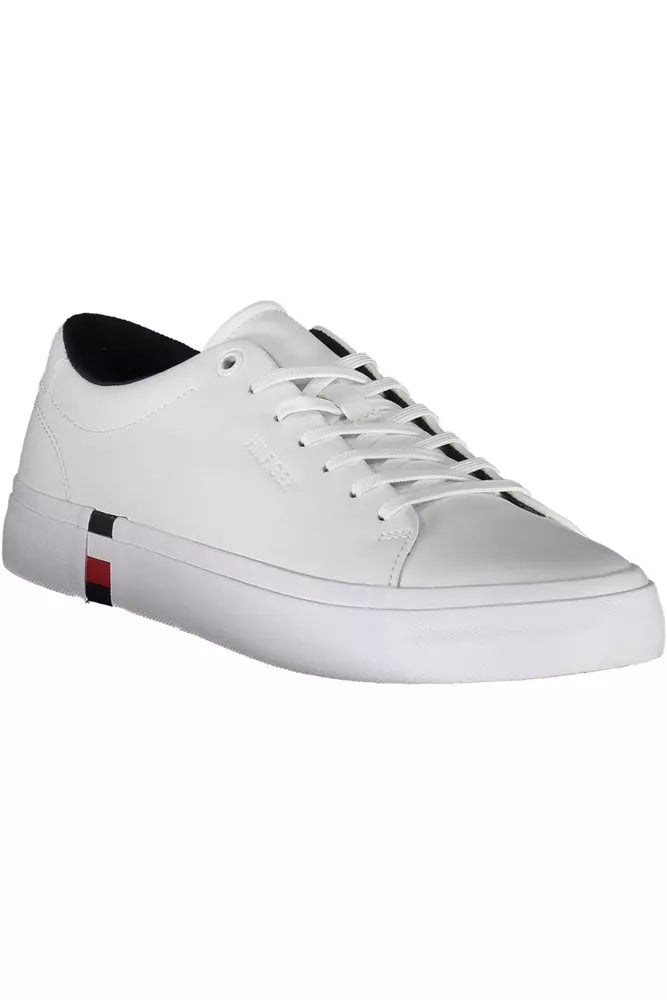 White Leather Men Sneaker - GLAMHUB BOUTIQUE 