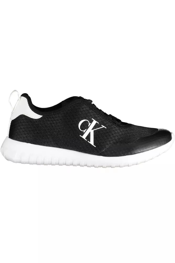 Black Polyester Men Sneaker - GLAMHUB BOUTIQUE 