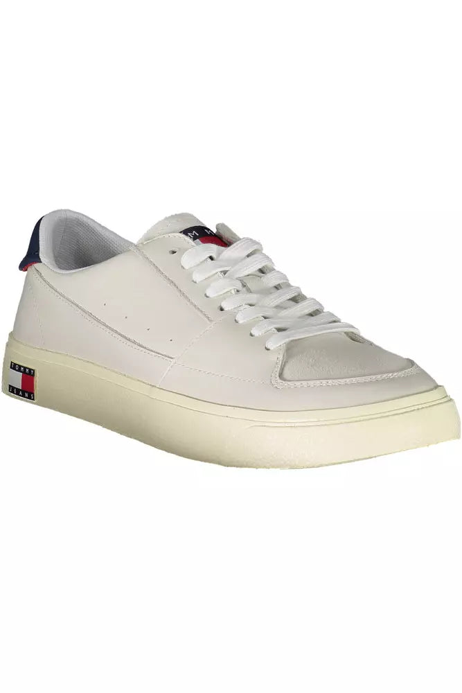 White Leather Men Sneaker - GLAMHUB BOUTIQUE 