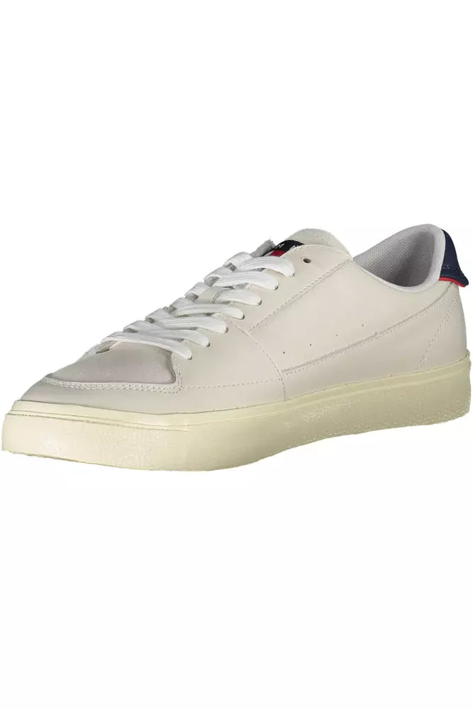 White Leather Men Sneaker - GLAMHUB BOUTIQUE 