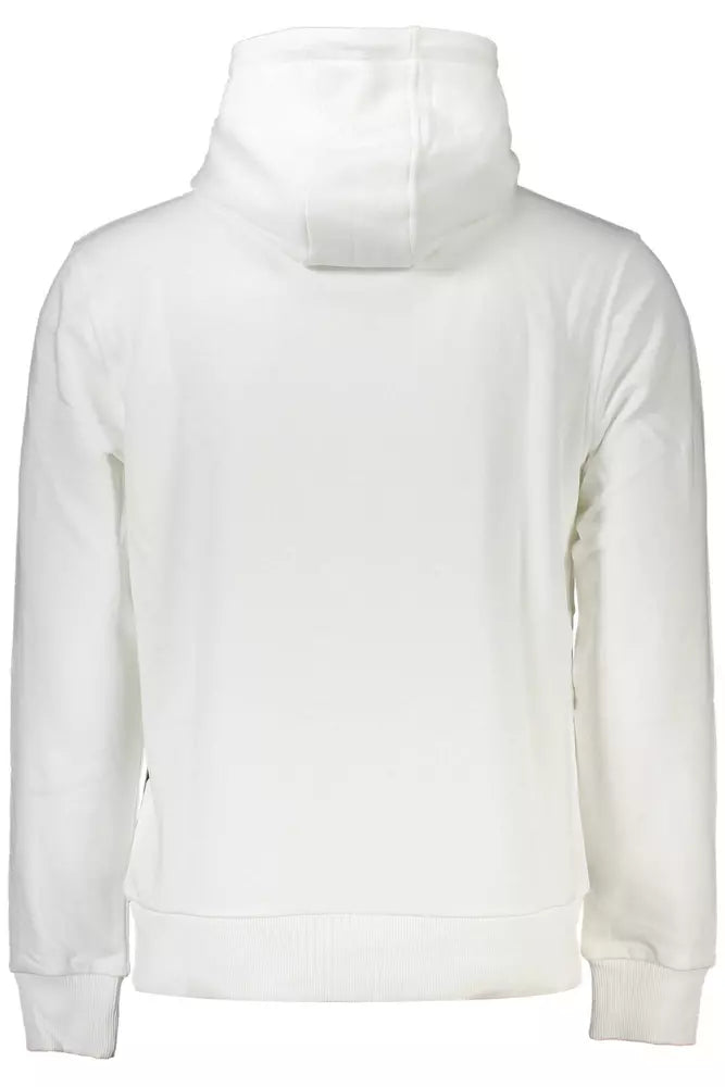 White Cotton Men Sweatshirt - GlamHub Luxury and Icon Brand Clothing