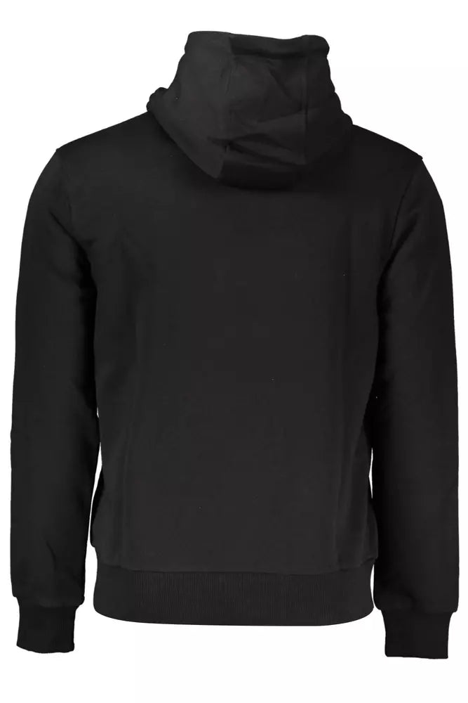 Black Cotton Men Sweater - GlamHub Luxury and Icon Brand Clothing