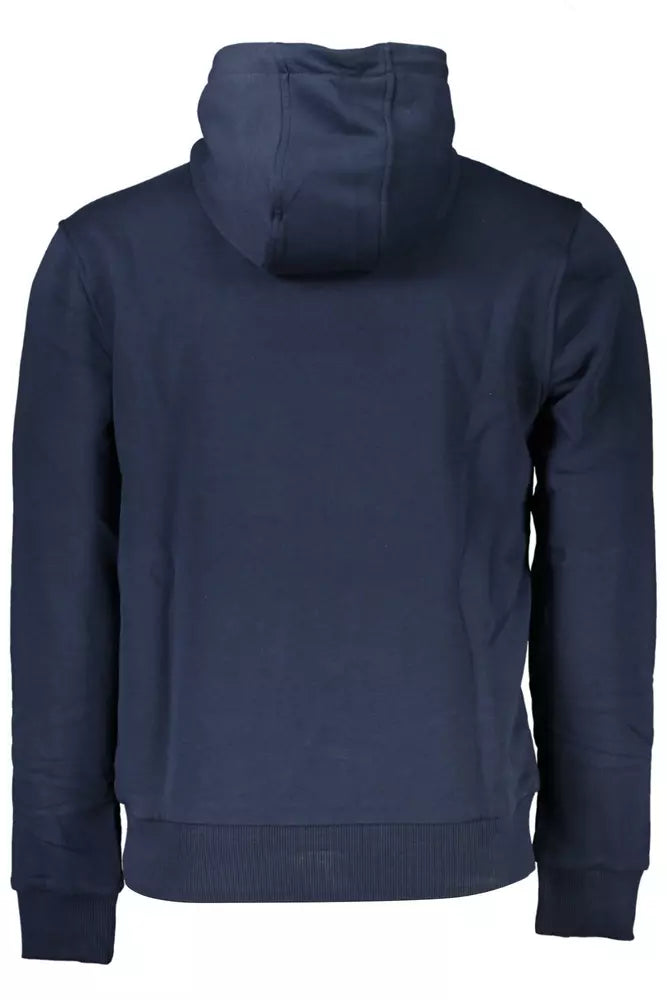 Blue Cotton Men Sweater - GlamHub Luxury and Icon Brand Clothing