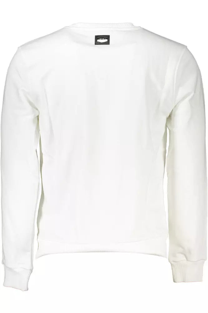 White Cotton Men Sweater - GlamHub Luxury and Icon Brand Clothing