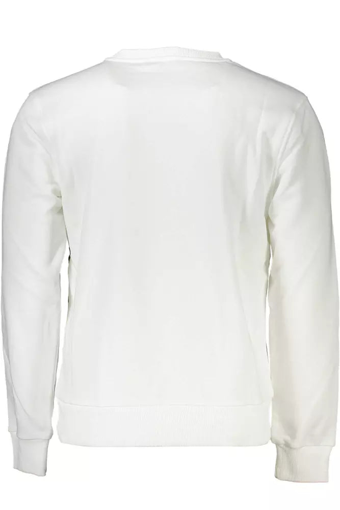 White Cotton Men Sweater - GlamHub Luxury and Icon Brand Clothing