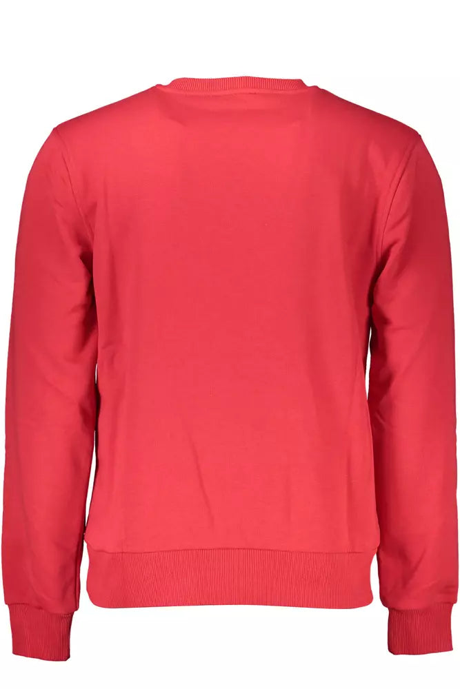 Red Cotton Men Sweater - GlamHub Luxury and Icon Brand Clothing