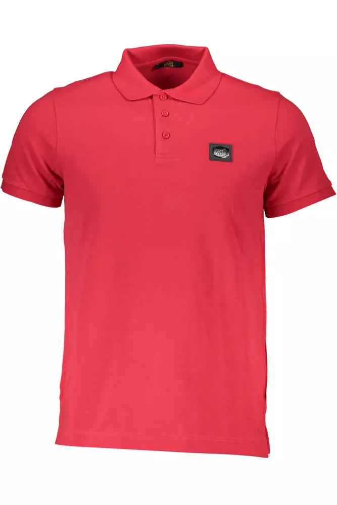 Red Cotton Men Polo Shirt - GlamHub Luxury and Icon Brand Clothing