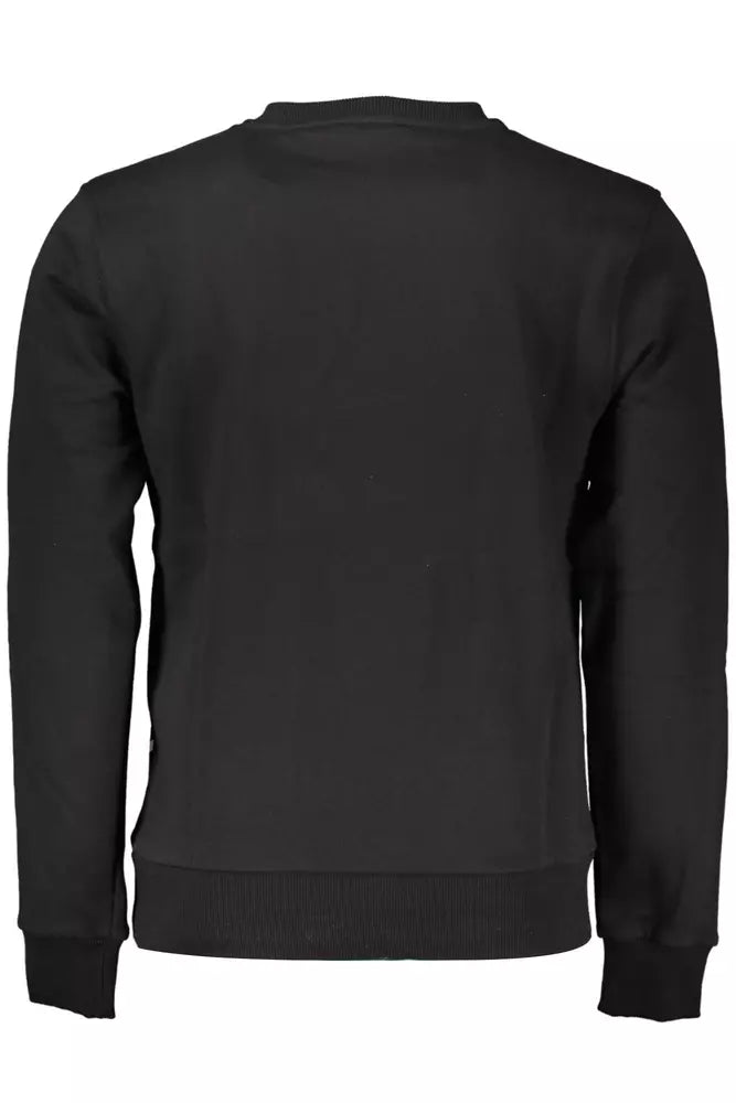 Black Cotton Men Sweater - GlamHub Luxury and Icon Brand Clothing