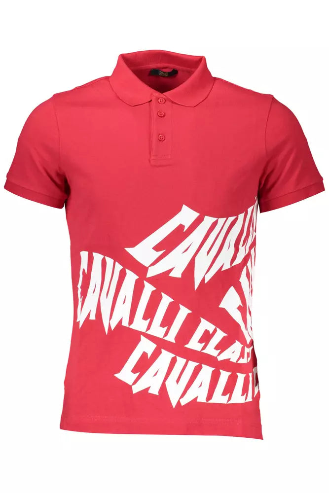 Red Cotton Men Polo Shirt - GlamHub Luxury and Icon Brand Clothing