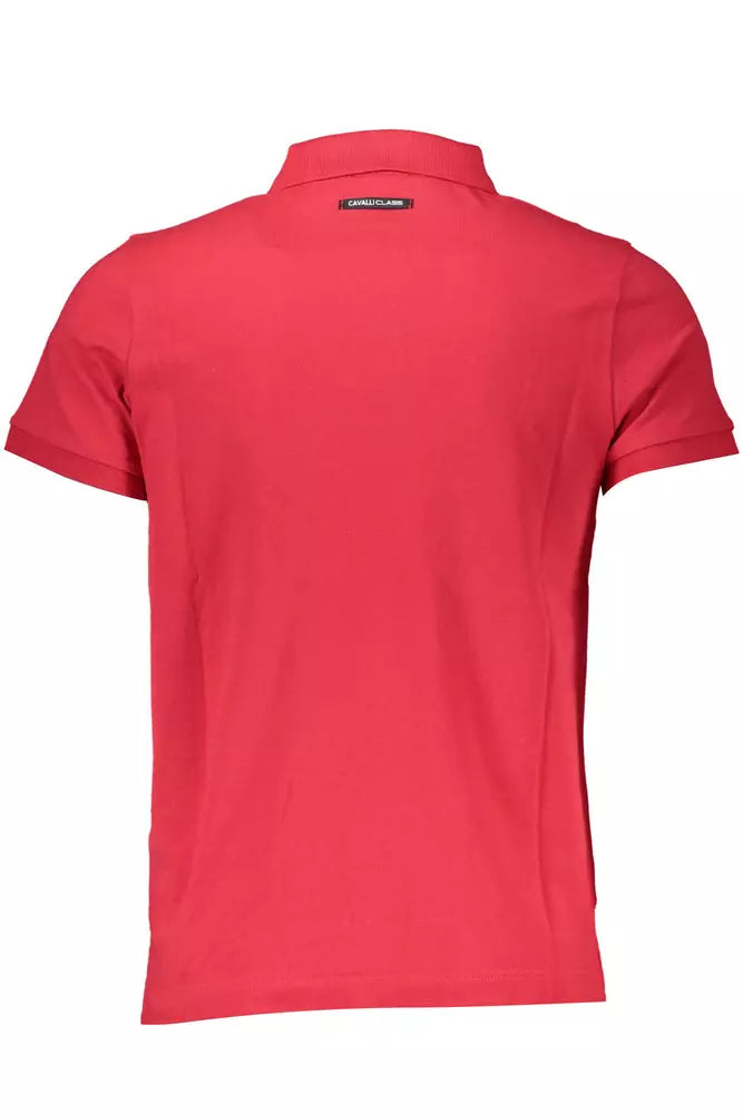 Red Cotton Men Polo Shirt - GlamHub Luxury and Icon Brand Clothing