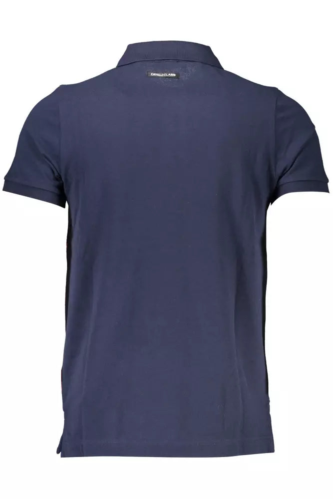 Blue Cotton Men Polo Shirt - GlamHub Luxury and Icon Brand Clothing