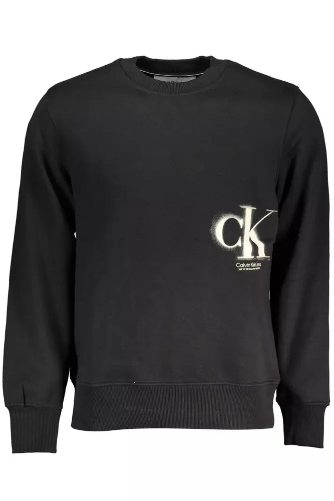 Black Cotton Men Sweater - GLAMHUB BOUTIQUE 