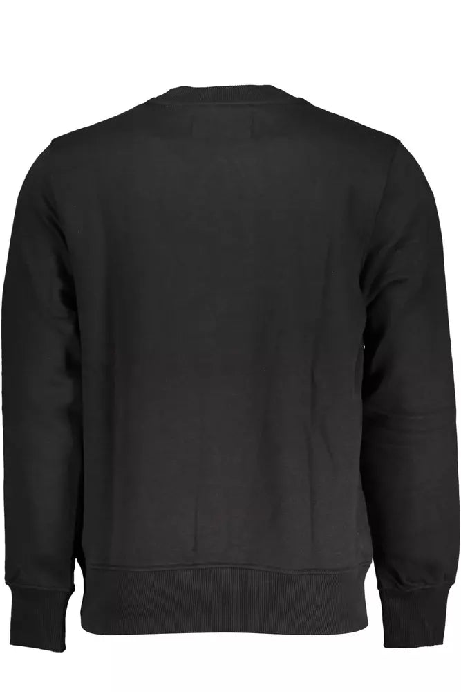 Black Cotton Men Sweater - GLAMHUB BOUTIQUE 