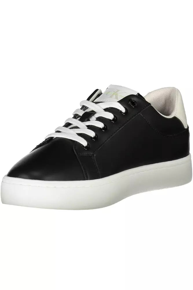 Black Polyester Men Sneaker - GLAMHUB BOUTIQUE 