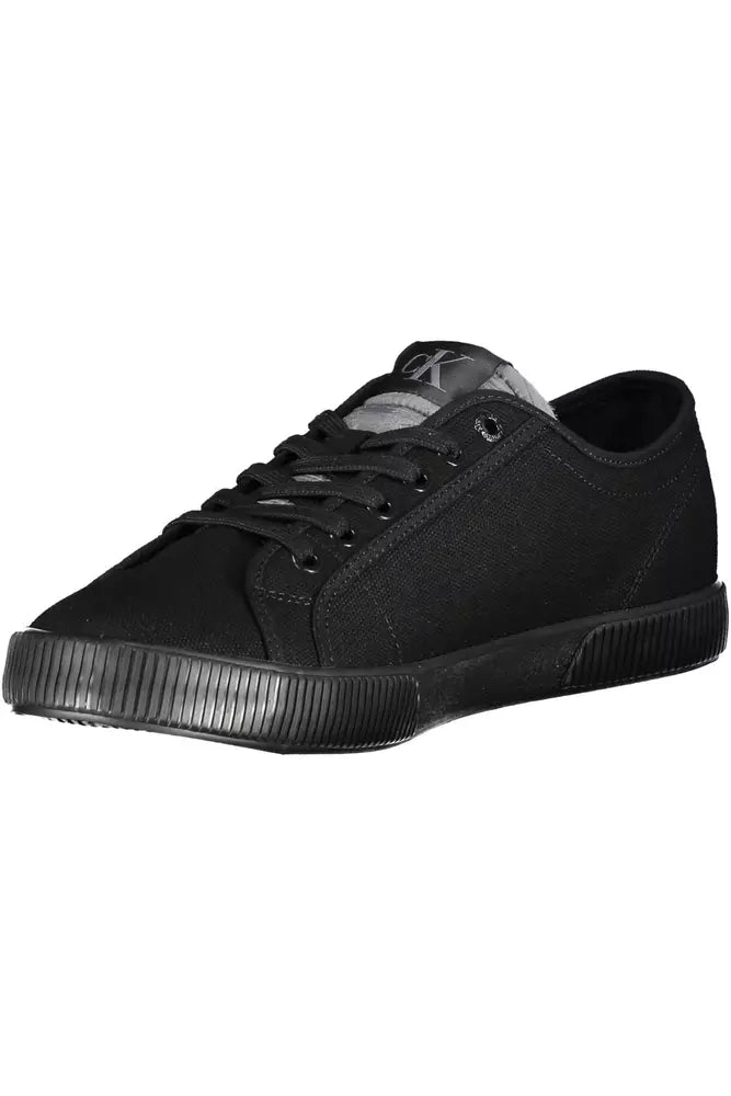 Black Cotton Men Sneaker - GLAMHUB BOUTIQUE 