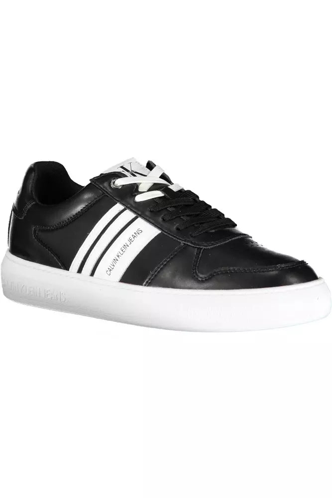 Black Polyester Men Sneaker - GLAMHUB BOUTIQUE 