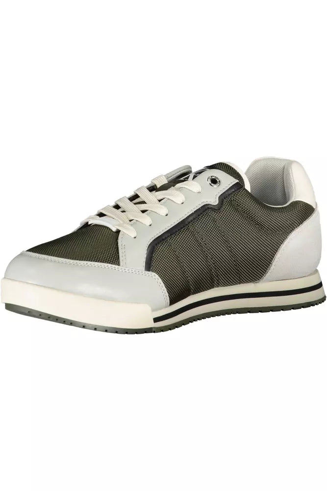 Green Polyester Men Sneaker - GLAMHUB BOUTIQUE 