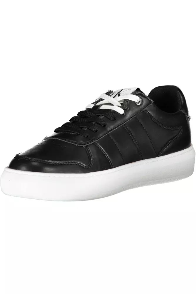 Black Polyester Men Sneaker - GLAMHUB BOUTIQUE 