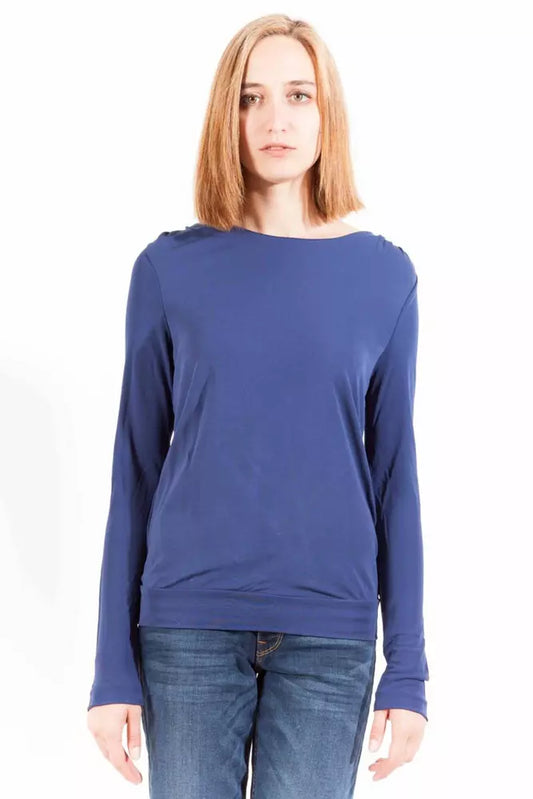 Blue Viscose Women Top - GlamHub Luxury and Icon Brand Clothing