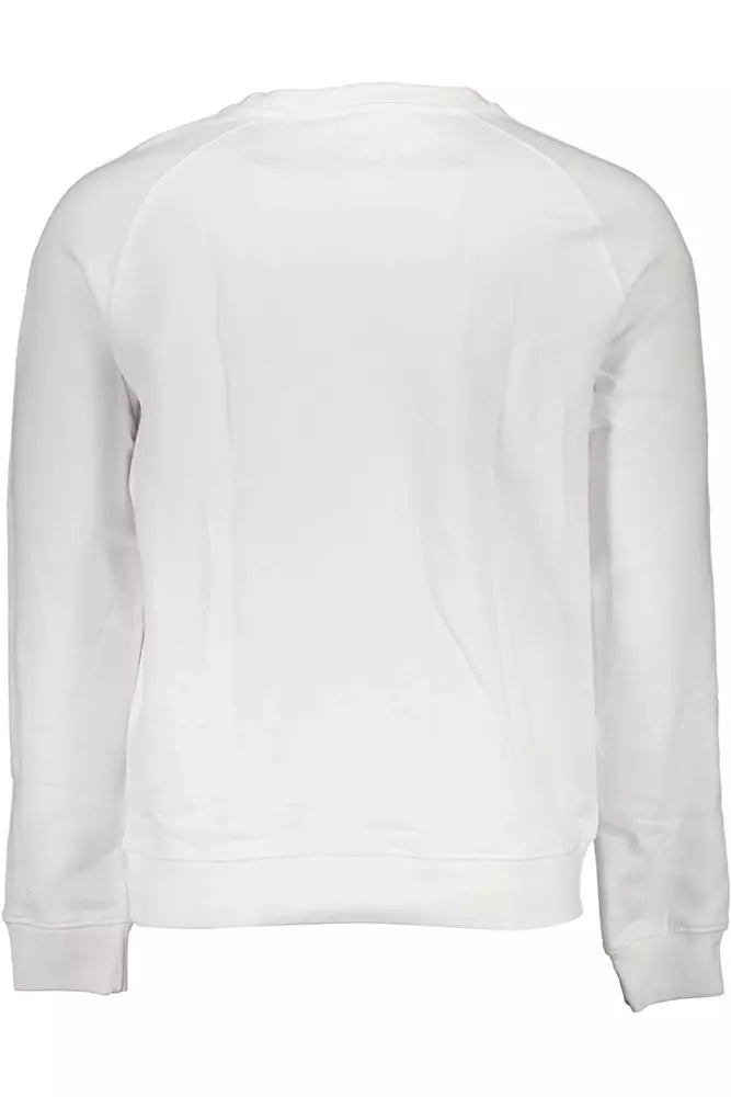 White Cotton Men Sweater - GLAMHUB BOUTIQUE 