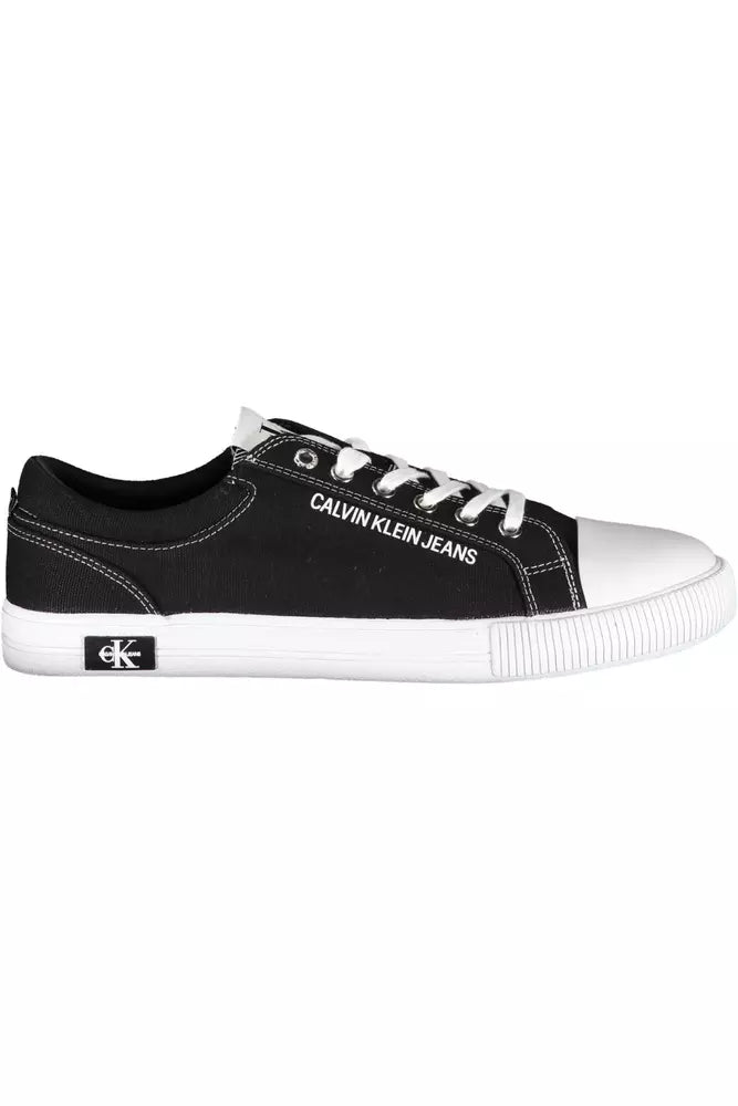 Black Cotton Men Sneaker - GLAMHUB BOUTIQUE 