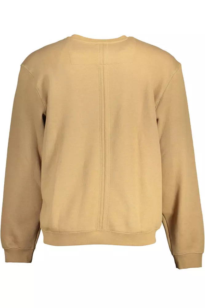 Beige Cotton Mens Sweater - GLAMHUB BOUTIQUE 