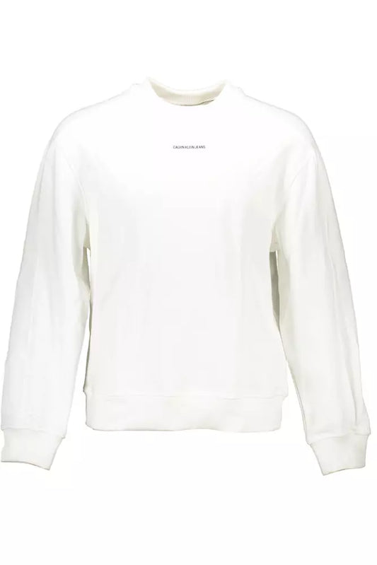 White Cotton Men Sweater - GLAMHUB BOUTIQUE 