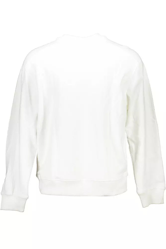 White Cotton Men Sweater - GLAMHUB BOUTIQUE 